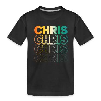 Chris Christian Christoph Christopher - Kids' Premium Organic T-Shirt - black - Front