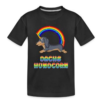 Dackel - Kinder Premium Bio T-Shirt - Schwarz - Vorne
