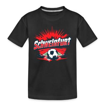 Schweinfurt Fussball Fanartikel - Kinder Premium Bio T-Shirt - Schwarz - Vorne