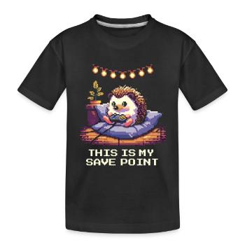 Mon point de sauvegarde Hygge - T-shirt bio Premium Enfant - noir - Devant