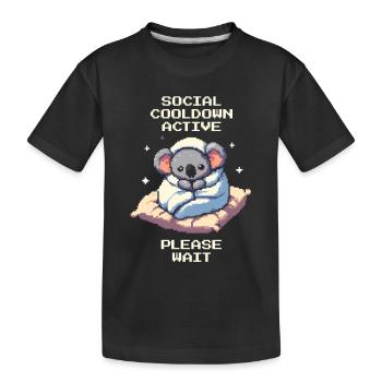Refroidissement social actif | Humour introverti - T-shirt bio Premium Enfant - noir - Devant