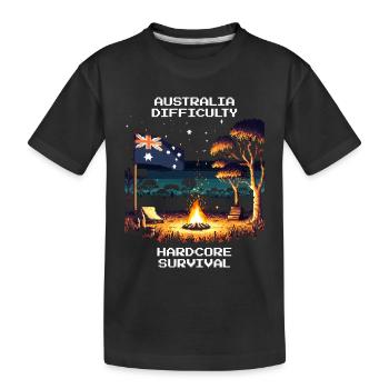 Australia: Hardcore Survival | Outback - Kids' Premium Organic T-Shirt - black - Front