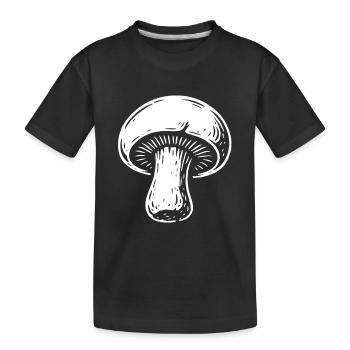 Champignon Pilzsammler - Pilze - Spruch - Kinder Premium Bio T-Shirt - Schwarz - Vorne