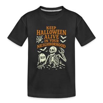 Keep Halloween alive - Zombie Party Kostüm - Kinder Premium Bio T-Shirt - Schwarz - Vorne