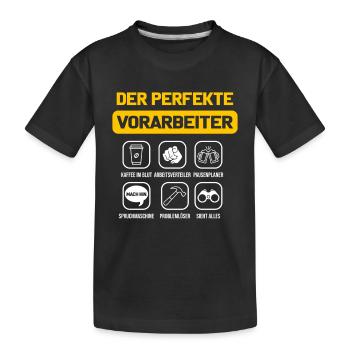 Le contremaître parfait Contremaître Construction de chantier - T-shirt bio Premium Enfant - noir - Devant
