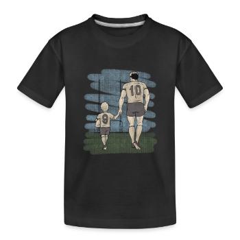 Rugby complicity father and son - Kids' Premium Organic T-Shirt - black - Front