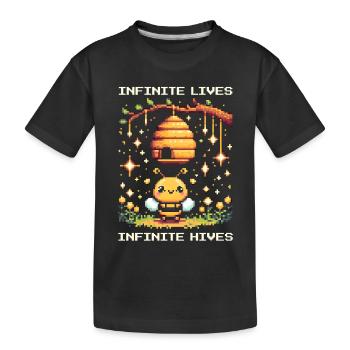 Endlose Leben – endlose Bienenstöcke | Imker - Kinder Premium Bio T-Shirt - Schwarz - Vorne