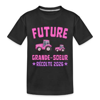 Future Grande Sœur Récolte 2026 - T-shirt bio Premium Enfant - noir - Devant