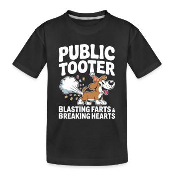  Öffentlicher Furzer Lustiger Unangemessener - Kinder Premium Bio T-Shirt - Schwarz - Vorne