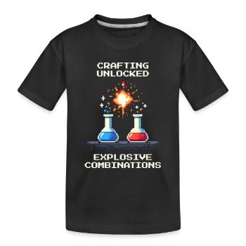 Crafting – explosive Kombinationen | Chemie - Kinder Premium Bio T-Shirt - Schwarz - Vorne