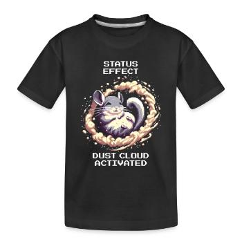 Effet de statut : Nuage de poussière actif | Chinchilla - T-shirt bio Premium Enfant - noir - Devant