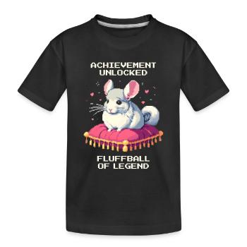 Achievement: Legends Fluffy Ball | Chinchilla - Kids' Premium Organic T-Shirt - black - Front