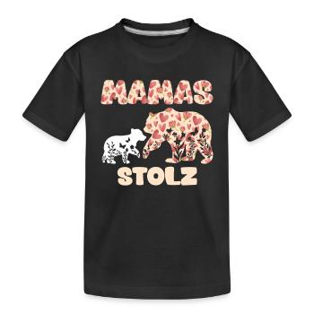 Future maman FIÈRE DE MAMAN Drôle - T-shirt bio Premium Enfant - noir - Devant