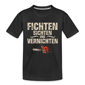 bûcheron - T-shirt bio Premium Enfant - noir - Devant