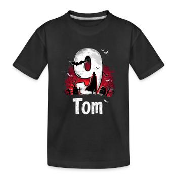 Halloween Gruselige Geisternacht Gestaltung - Kinder Premium Bio T-Shirt - Schwarz - Vorne
