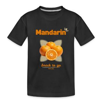 Mandarine | Snack To Go | Citrus Joy - Kinder Premium Bio T-Shirt - Schwarz - Vorne