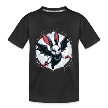 Dark Bunny Vampire Crest Vampire Vampire - Kids' Premium Organic T-Shirt - black - Front