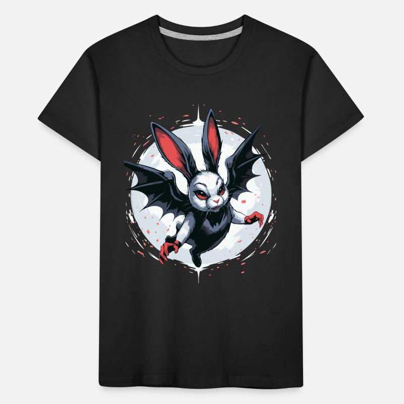 Lapin Noir Vampire Crête Vampire Vampire T-shirt bio Premium Enfant