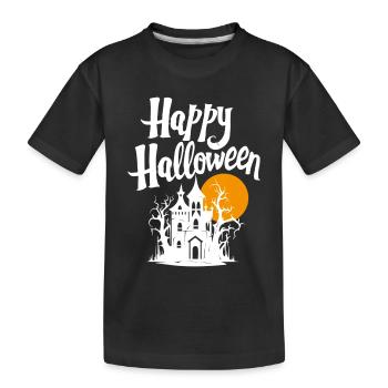 Fröhliches Halloween - Kinder Premium Bio T-Shirt - Schwarz - Vorne
