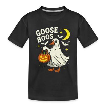 Goose Boos - Halloween Party Costume - Kids' Premium Organic T-Shirt - black - Front