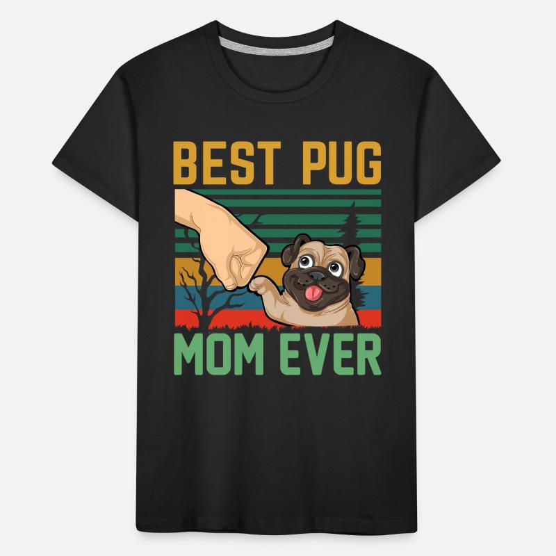 Beste Mopsmutter aller Zeiten Retro Kinder Premium Bio T-Shirt