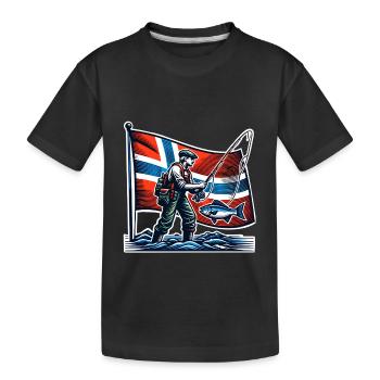 Norway Angler Fishing - T-shirt bio Premium Enfant - noir - Devant