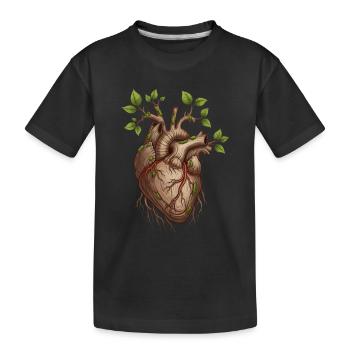 Cœur d’arbre vivant - T-shirt bio Premium Enfant - noir - Devant