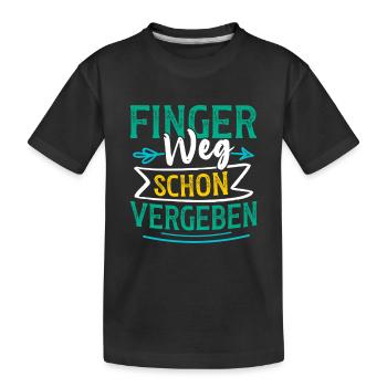 Malle HANDS OFF FORGIVEN Funny - Kids' Premium Organic T-Shirt - black - Front