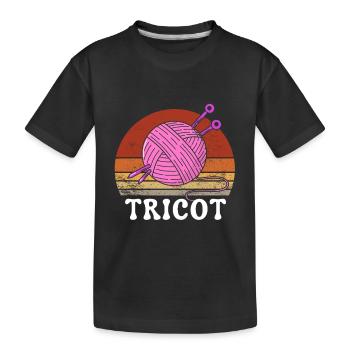 TRICOT VINTAGE RETRO - T-shirt bio Premium Enfant - noir - Devant