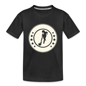 Bowling  - Kinder Premium Bio T-Shirt - Schwarz - Vorne