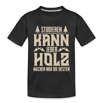 Holzfäller - Kinder Premium Bio T-Shirt - Schwarz - Vorne
