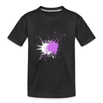 Aquarellartige Farbspritzer - Kinder Premium Bio T-Shirt - Schwarz - Vorne