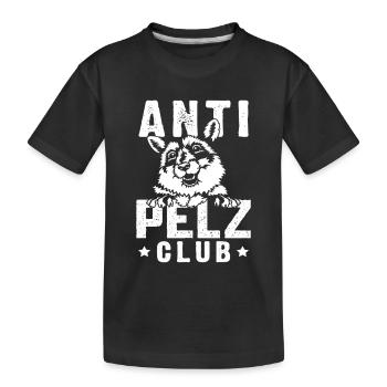 Animal Protection ANTI FUR CLUB Anti Fur Funny - Kids' Premium Organic T-Shirt - black - Front