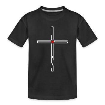 Jésus Croix Cœur Amour Croyants Cadeau - T-shirt bio Premium Enfant - noir - Devant