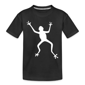 Silhouette de grenouille : tropicale, forêt tropicale - T-shirt bio Premium Enfant - noir - Devant