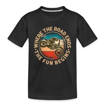 Motocross - Kids' Premium Organic T-Shirt - black - Front
