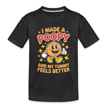 J’ai fait un tas et mon ventre - T-shirt bio Premium Enfant - noir - Devant