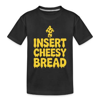 Cheese Cheese Stick Cheese Toast - Kids' Premium Organic T-Shirt - black - Front