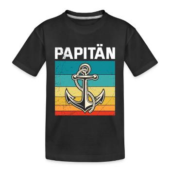 Futur Père PAPITAN Rétro Drôle - T-shirt bio Premium Enfant - noir - Devant