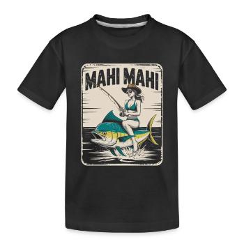 Mahi Mahi Beach Angler Rétro - T-shirt bio Premium Enfant - noir - Devant