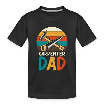 Charpentier Père Outils Rétro - T-shirt bio Premium Enfant - noir - Devant