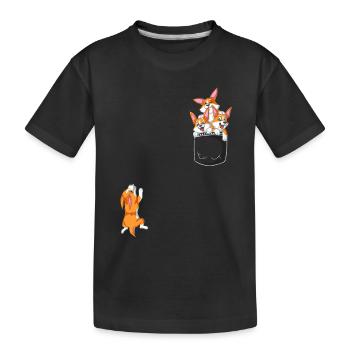 Chemise drôle de corgi style seau à poches - T-shirt bio Premium Enfant - noir - Devant