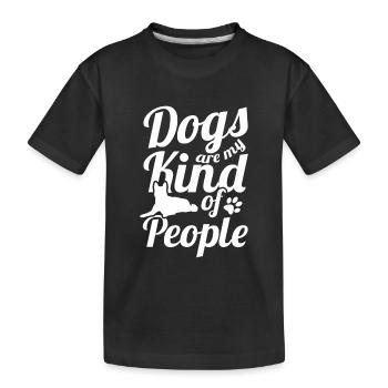 Les chiens sont mon genre de personnes - T-shirt bio Premium Enfant - noir - Devant