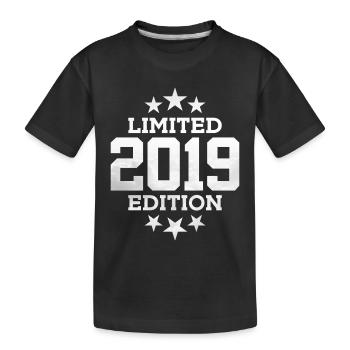 LIMITED EDITION 2019 6TH BIRTHDAY - Kids' Premium Organic T-Shirt - black - Front