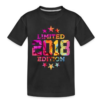 LIMITED EDITION 2018 8TH BIRTHDAY - Kids' Premium Organic T-Shirt - black - Front