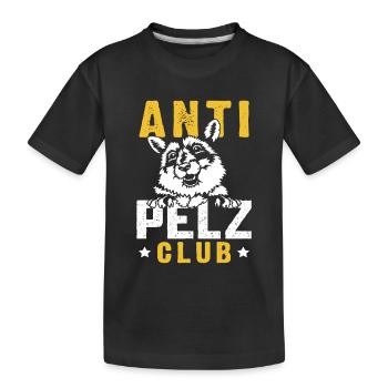 Animal Protection ANTI FUR CLUB Anti Fur Funny - Kids' Premium Organic T-Shirt - black - Front