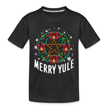 Merry Yule Yuletide Season Christmas - Kids' Premium Organic T-Shirt - black - Front