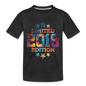 LIMITED EDITION 2018 8TH BIRTHDAY - Kids' Premium Organic T-Shirt - black - Front
