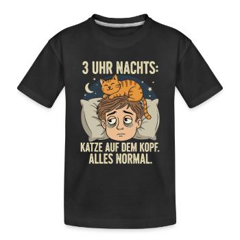 KaterKopf – Trois heures du matin - T-shirt bio Premium Enfant - noir - Devant