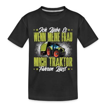 Landwirt - Kinder Premium Bio T-Shirt - Schwarz - Vorne